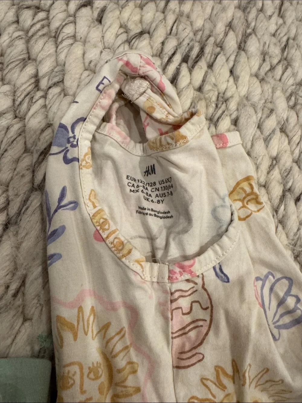 H&M Kids 4-Pack Shorts in Pink, Mint, Cream, Lavender, Periwinkle
